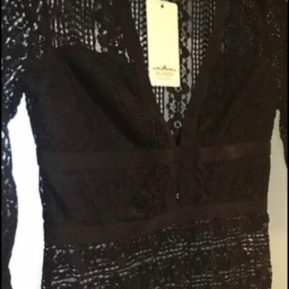 Allyson Black Lace Bodysuit